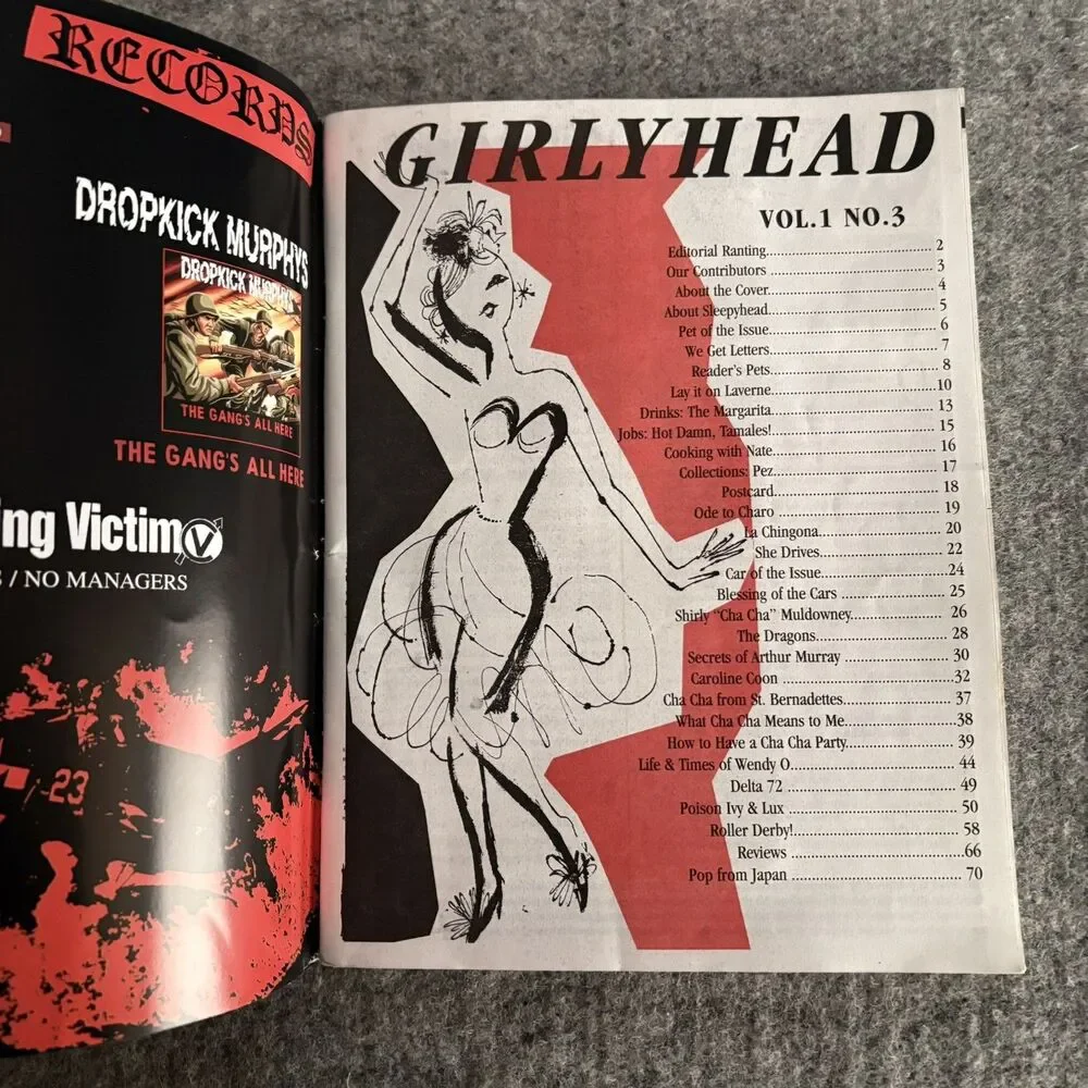 Girlyhead #3  Magazine Zine The Cramps Poison Ivy Cover 1999